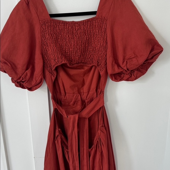 Tuckernuck ASTR THE LABEL Angeles Cutout Linen Blend Midi Dress Size L - Picture 13 of 14